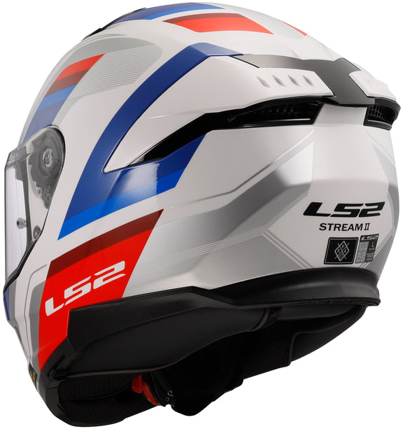 LS2 FF808 Stream II Vintage Wit/Blauw/Rood Integraalhelm ECE 22.06 – foto 4