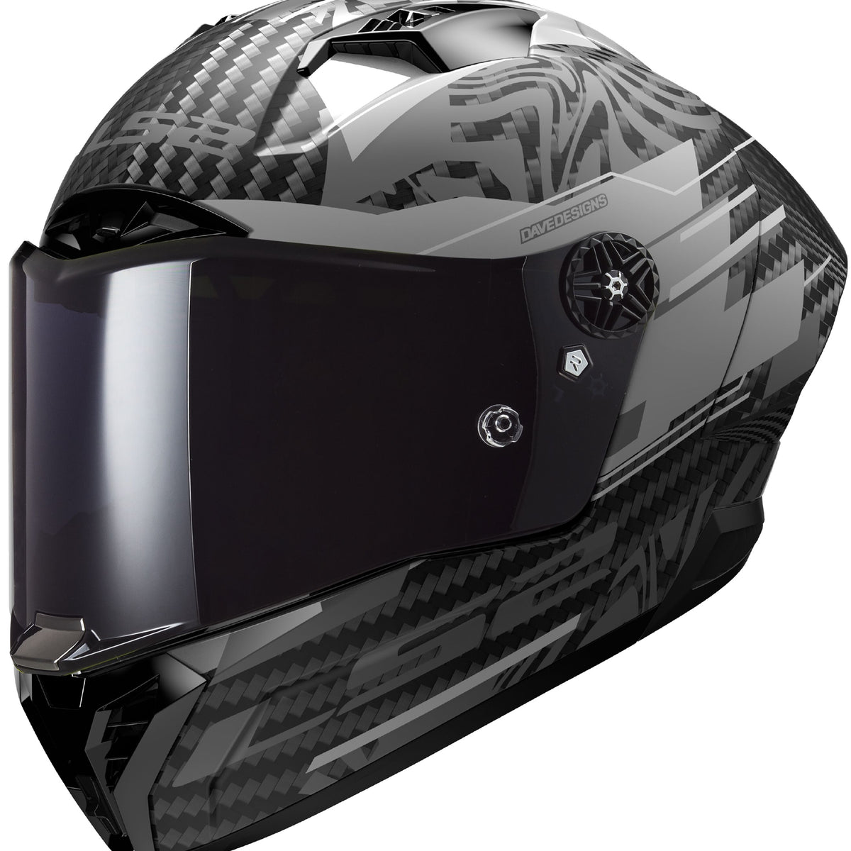 LS2 FF805 Thunder Carbon GP Aero Polar Zwart/Grijs Mat Integraalhelm ECE 22.06