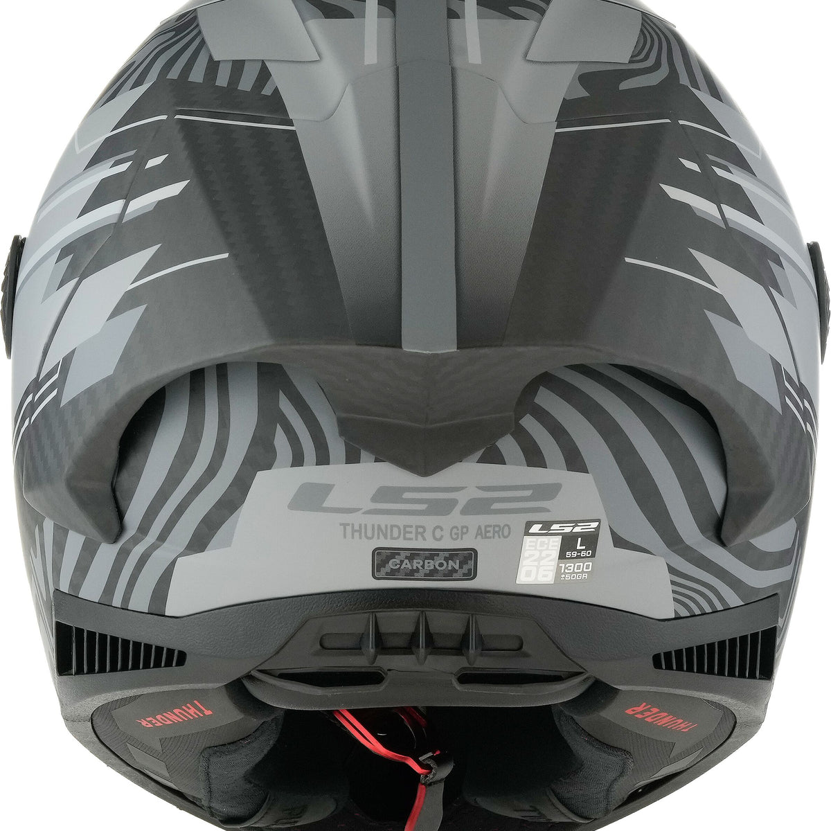 LS2 FF805 Thunder Carbon GP Aero Polar Zwart/Grijs Mat Integraalhelm ECE 22.06 – foto 3