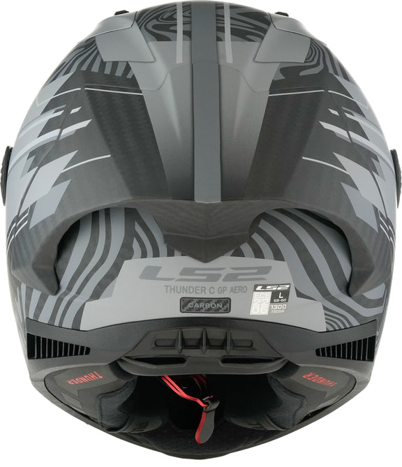 LS2 FF805 Thunder Carbon GP Aero Polar Zwart/Grijs Mat Integraalhelm ECE 22.06 – foto 3