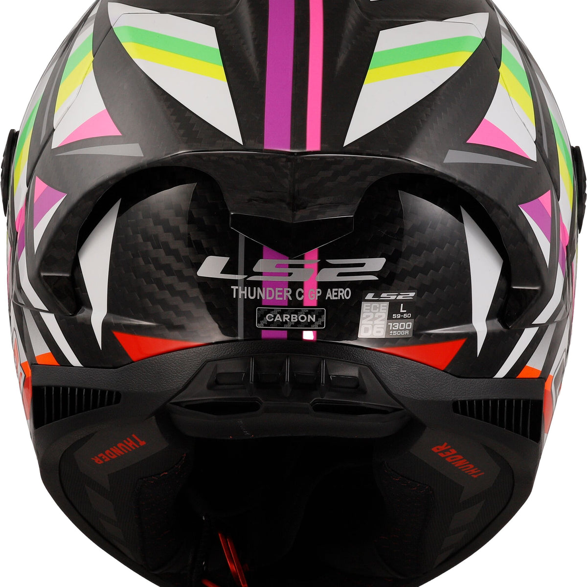 LS2 FF805 Thunder Carbon GP Aero Flash Zwart/Kleurrijk Integraalhelm ECE 22.06 – foto 4