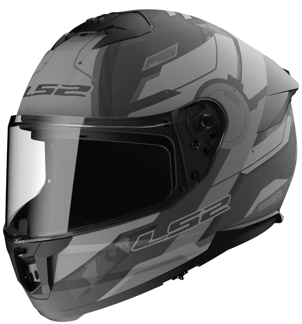 LS2 FF808 Stream II Shadow Grau Matt Integralhelm ECE 22.06