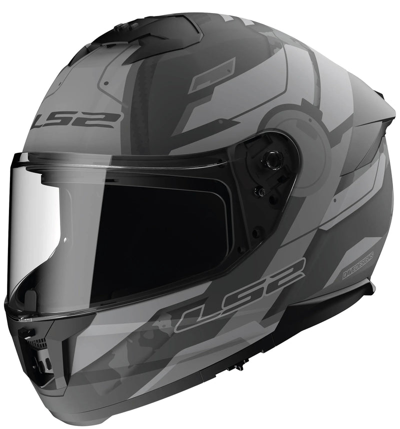 LS2 FF808 Stream II Shadow Grijs Integraalhelm ECE 22.06