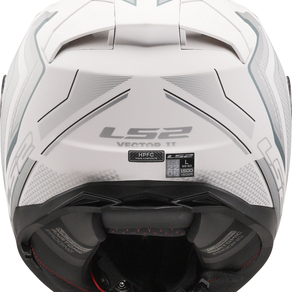LS2 FF811 Vector II Alizer Wit/Zilver Mat Integraalhelm ECE 22.06 – foto 4