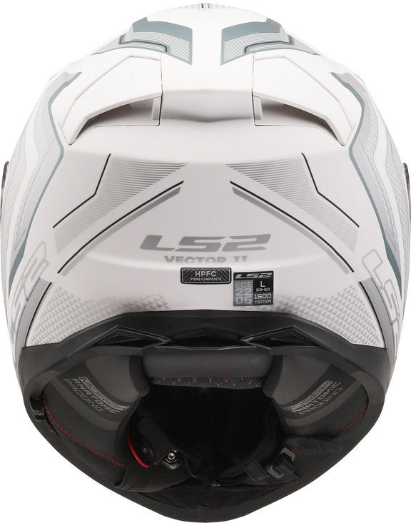 LS2 FF811 Vector II Alizer Wit/Zilver Mat Integraalhelm ECE 22.06 – foto 4