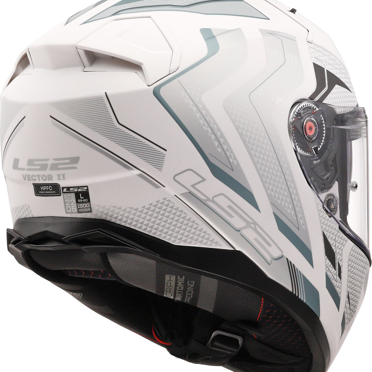 LS2 FF811 Vector II Alizer Wit/Zilver Mat Integraalhelm ECE 22.06 – foto 5