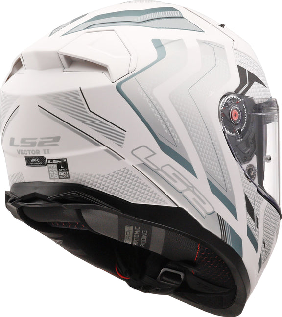 LS2 FF811 Vector II Alizer Wit/Zilver Mat Integraalhelm ECE 22.06 – foto 5