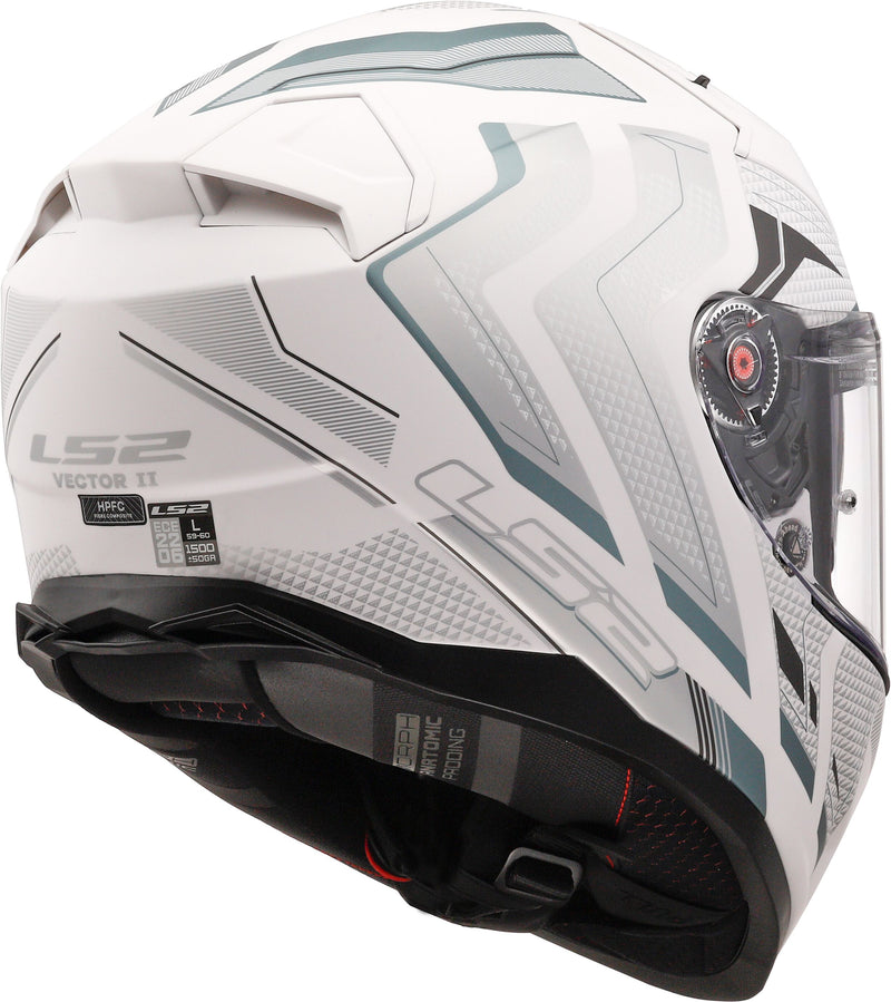 LS2 FF811 Vector II Alizer Wit/Zilver Mat Integraalhelm ECE 22.06 – foto 5