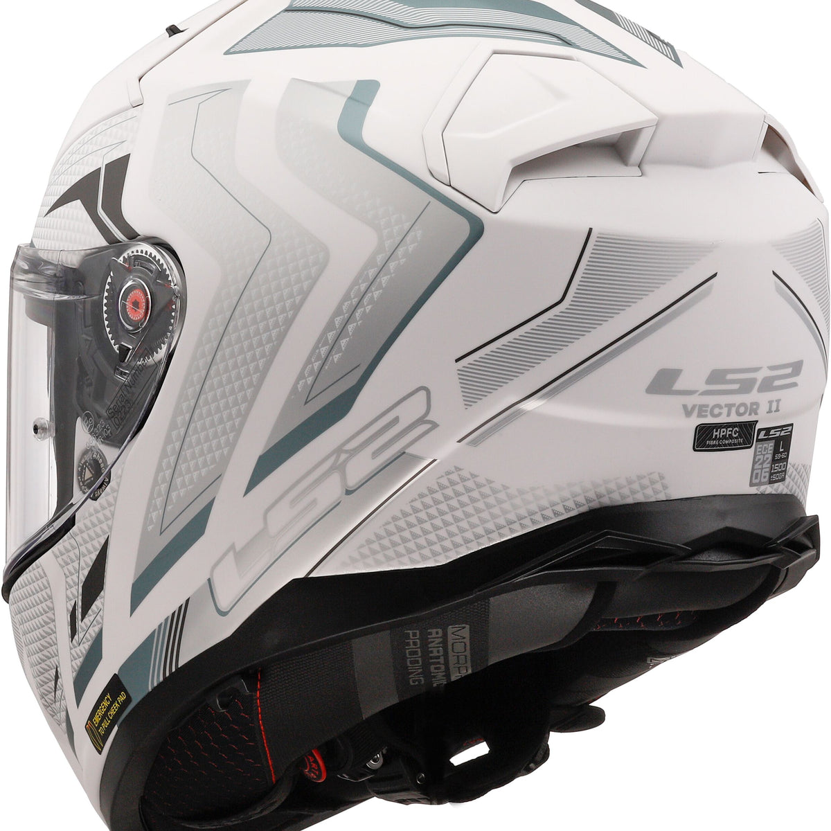 LS2 FF811 Vector II Alizer Wit/Zilver Mat Integraalhelm ECE 22.06 – foto 6