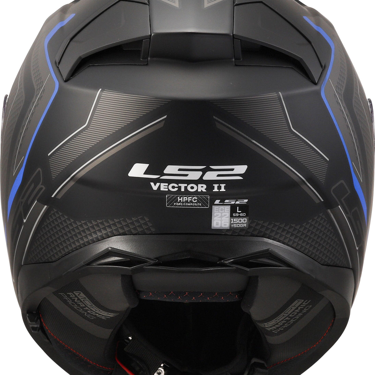 LS2 FF811 Vector II Alizer Zwart/Blauw Mat Integraalhelm ECE 22.06 – foto 4