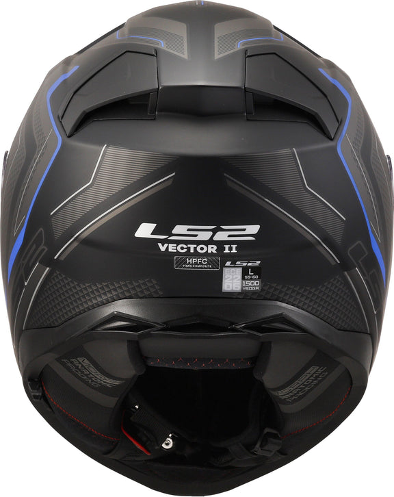 LS2 FF811 Vector II Alizer Zwart/Blauw Mat Integraalhelm ECE 22.06 – foto 4