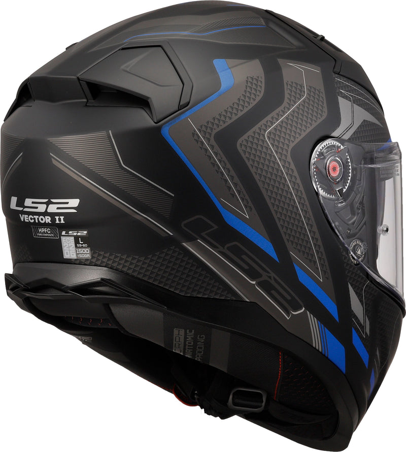 LS2 FF811 Vector II Alizer Zwart/Blauw Mat Integraalhelm ECE 22.06 – foto 5