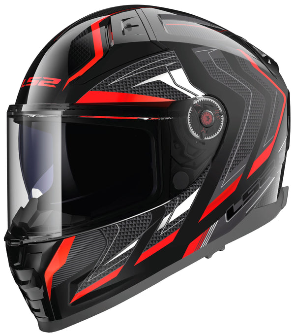 LS2 FF811 Vector II Alizer Schwarz/Rot Integralhelm ECE 22.06