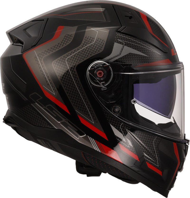 LS2 FF811 Vector II Alizer Zwart/Rood Integraalhelm ECE 22.06 – foto 3