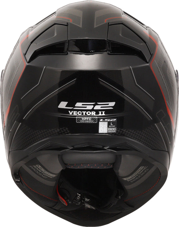 LS2 FF811 Vector II Alizer Zwart/Rood Integraalhelm ECE 22.06 – foto 5