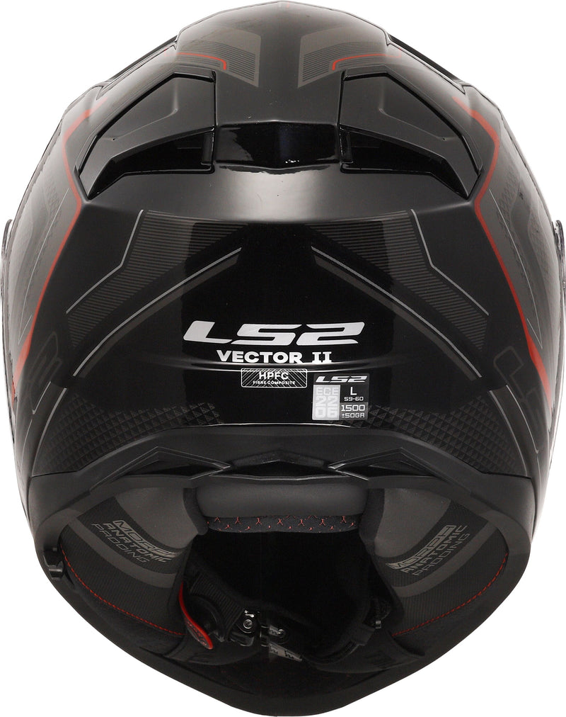 LS2 FF811 Vector II Alizer Zwart/Rood Integraalhelm ECE 22.06 – foto 5