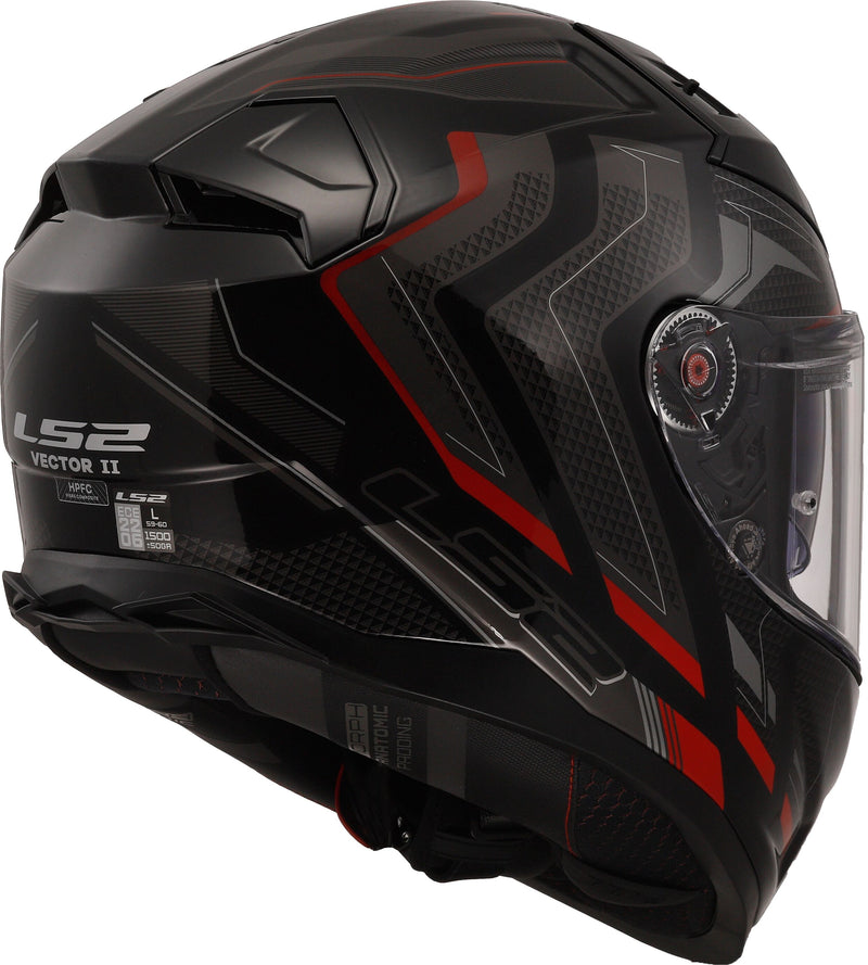 LS2 FF811 Vector II Alizer Zwart/Rood Integraalhelm ECE 22.06 – foto 6