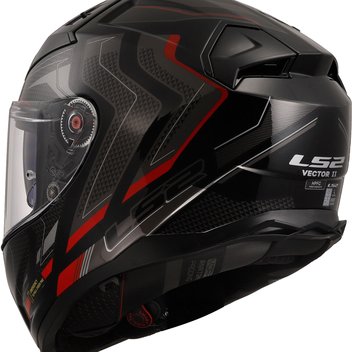LS2 FF811 Vector II Alizer Zwart/Rood Integraalhelm ECE 22.06 – foto 7