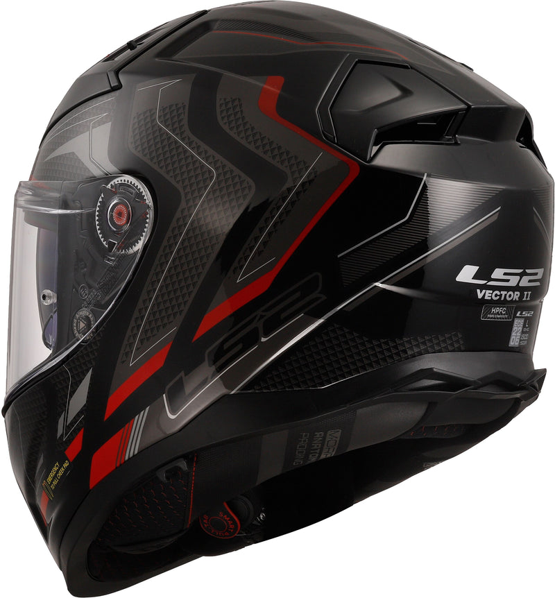 LS2 FF811 Vector II Alizer Zwart/Rood Integraalhelm ECE 22.06 – foto 7