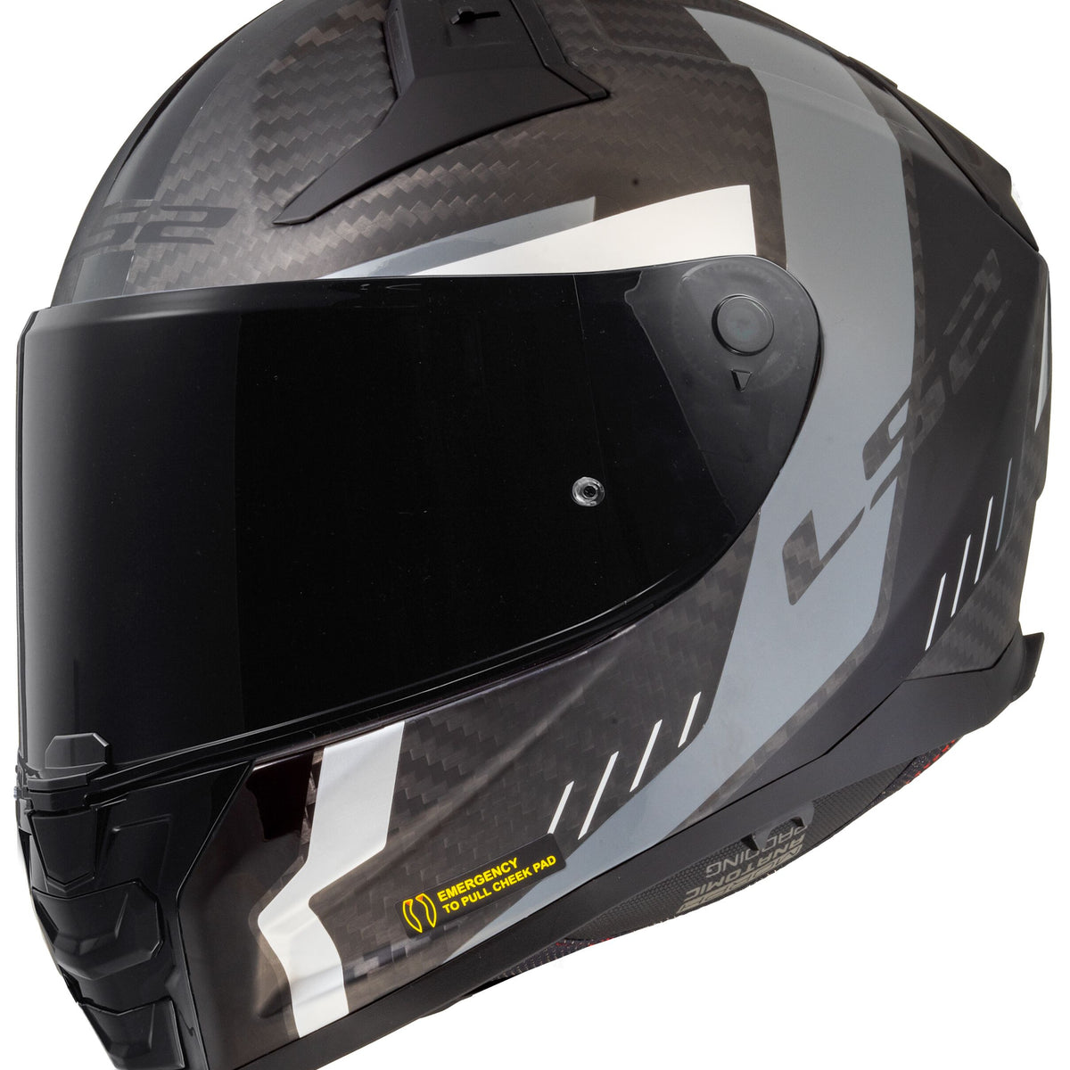 LS2 FF811 Vector II Carbon Grid Zwart/Grijs Mat Integraalhelm ECE 22.06