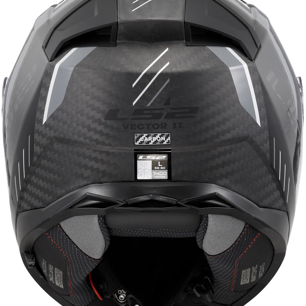 LS2 FF811 Vector II Carbon Grid Zwart/Grijs Mat Integraalhelm ECE 22.06 – foto 3