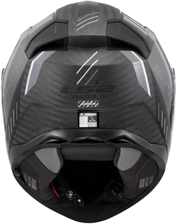 LS2 FF811 Vector II Carbon Grid Zwart/Grijs Mat Integraalhelm ECE 22.06 – foto 3