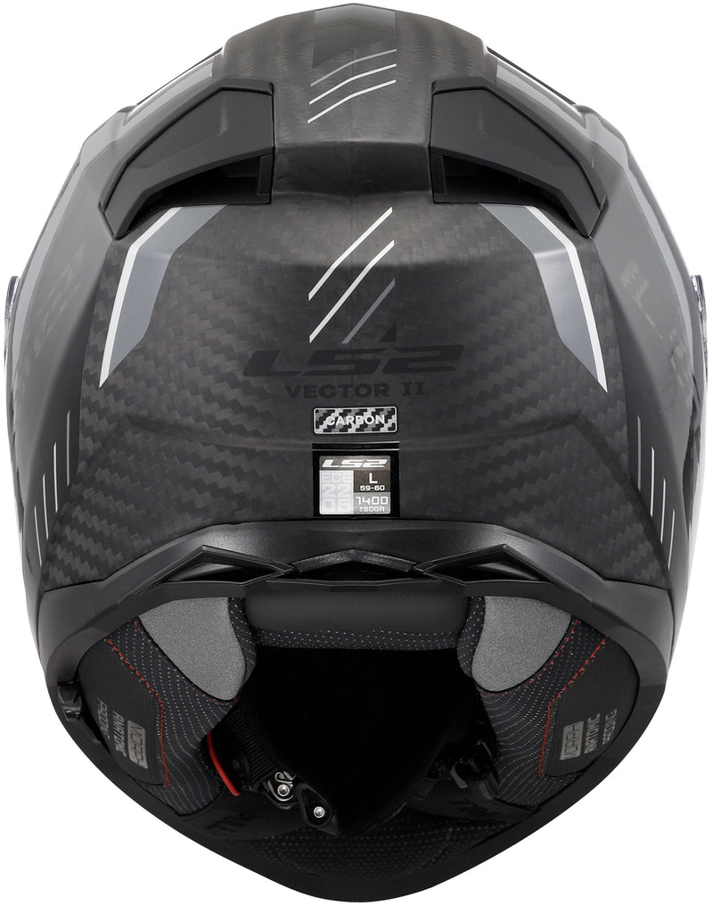 LS2 FF811 Vector II Carbon Grid Zwart/Grijs Mat Integraalhelm ECE 22.06 – foto 3