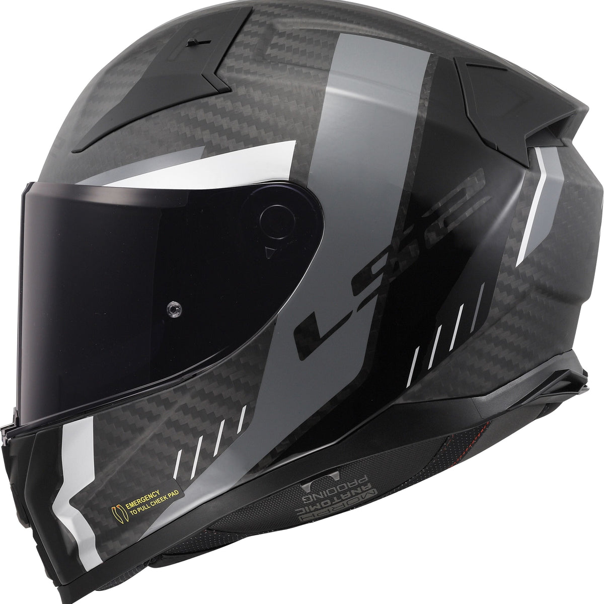 LS2 FF811 Vector II Carbon Grid Zwart/Grijs Mat Integraalhelm ECE 22.06 – foto 4