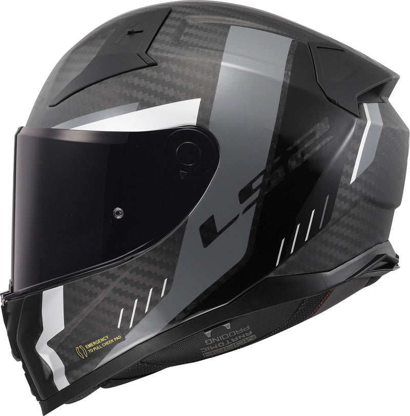LS2 FF811 Vector II Carbon Grid Zwart/Grijs Mat Integraalhelm ECE 22.06 – foto 4