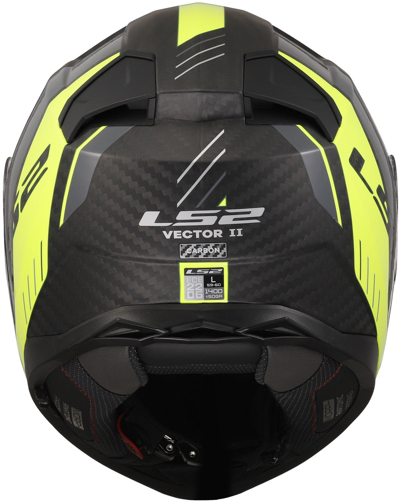 LS2 FF811 Vector II Carbon Grid Zwart/Neongeel Mat Integraalhelm ECE 22.06 – foto 3