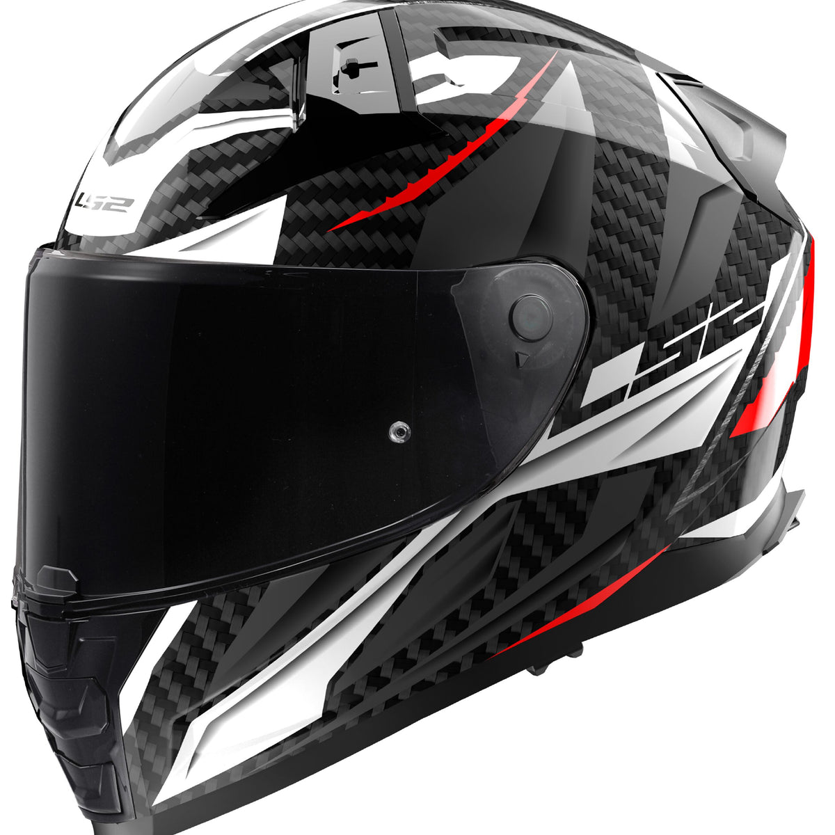 LS2 FF811 Vector II Carbon Savage Grijs/Wit/Rood Integraalhelm ECE 22.06