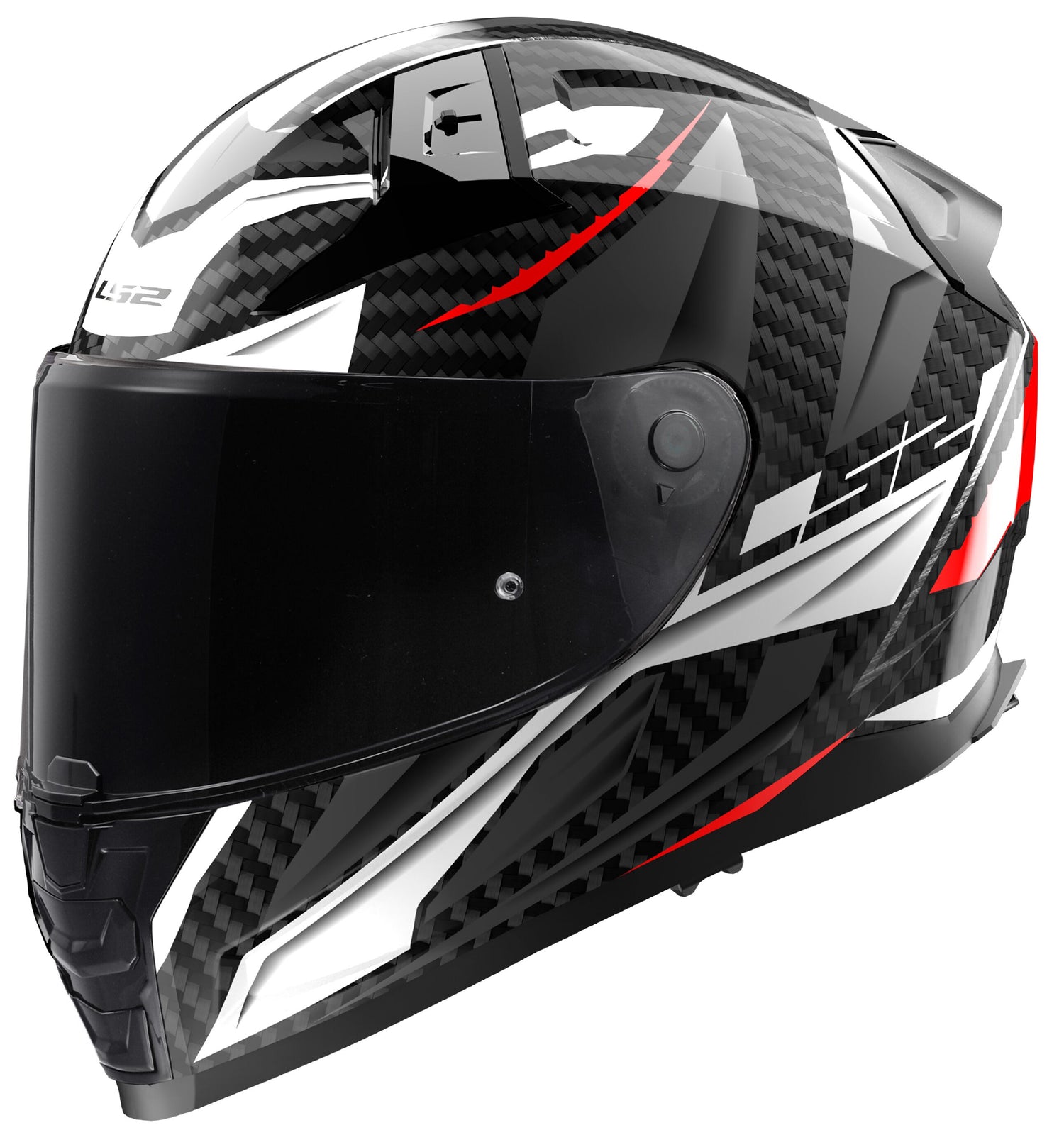 LS2 FF811 Vector II Carbon Savage Grijs/Wit/Rood Integraalhelm ECE 22.06