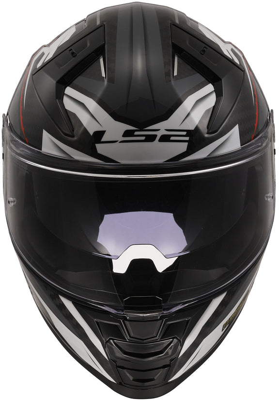 LS2 FF811 Vector II Carbon Savage Grijs/Wit/Rood Integraalhelm ECE 22.06 – foto 3