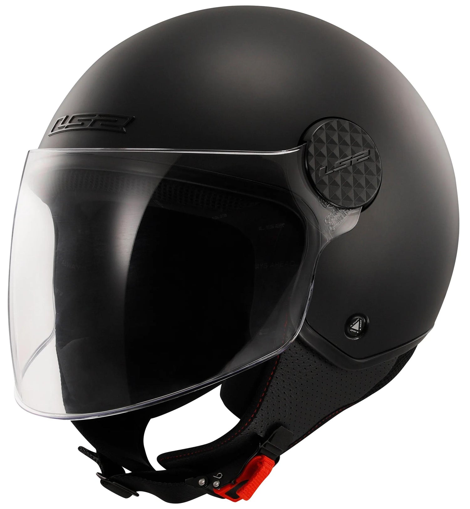 LS2 OF558 Sphere Lux II Solid Zwart Jethelm ECE 22.06