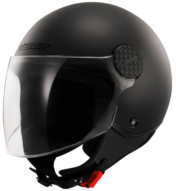 LS2 OF558 Sphere Lux II Solid Zwart Jethelm ECE 22.06