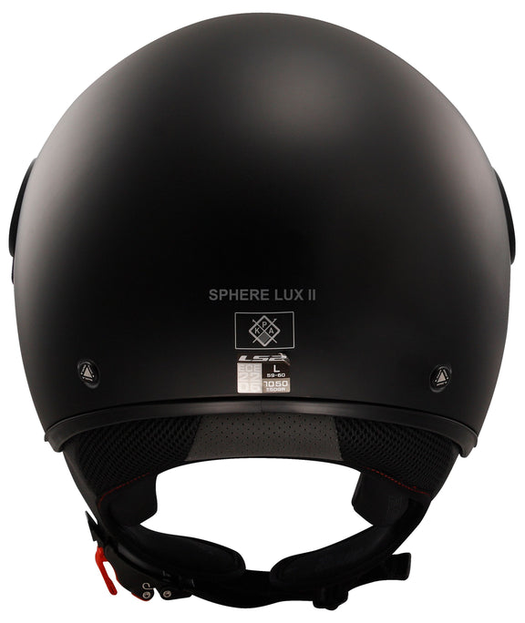 LS2 OF558 Sphere Lux II Solid Zwart Mat Jethelm ECE 22.06 – foto 3