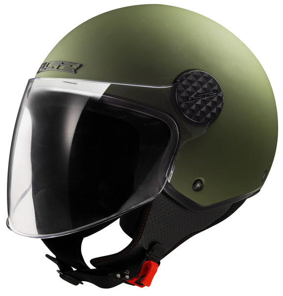 LS2 OF558 Sphere Lux II Solid Groen Jethelm ECE 22.06
