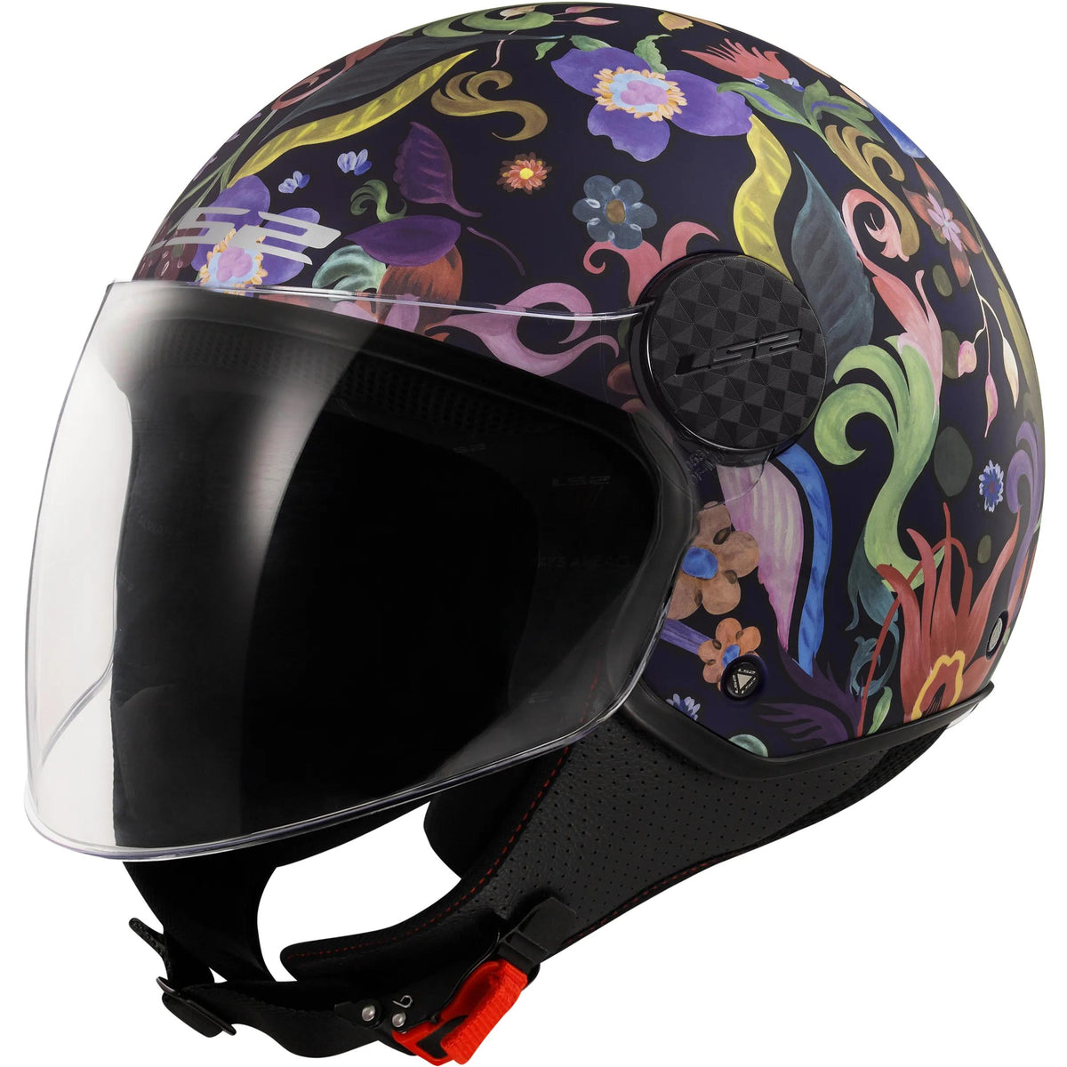 LS2 OF558 Sphere Lux II Bloom Blauw Jethelm ECE 22.06