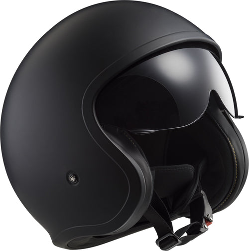 LS2 OF599 Spitfire II Solid Matt Black Jethelm ECE 22.06