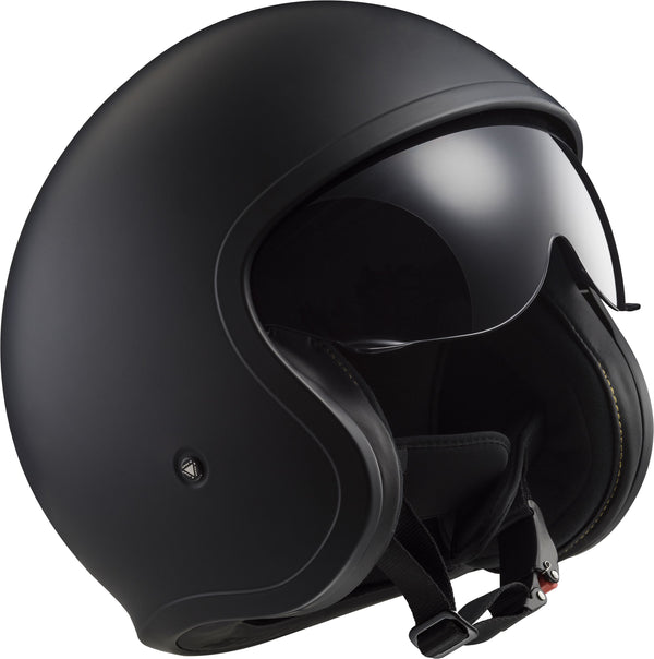 LS2 OF599 Spitfire II Solid Matt Black Jethelm ECE 22.06