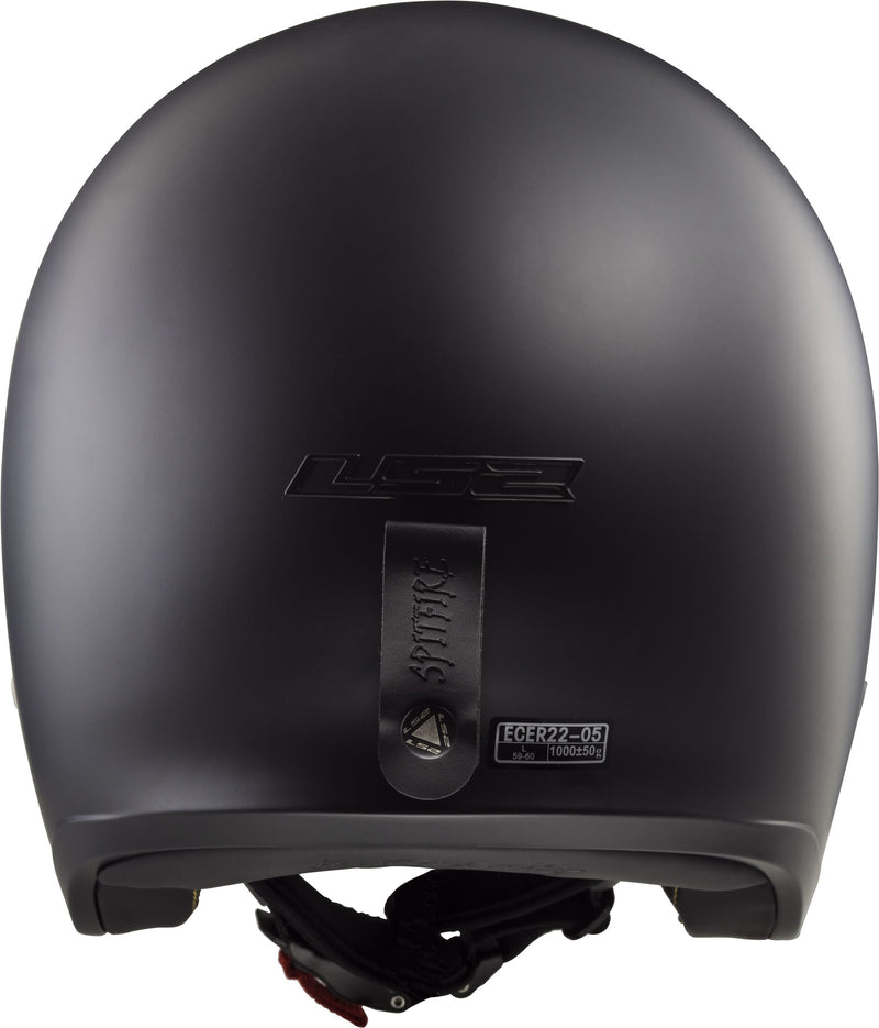 LS2 OF599 Spitfire II Solid Zwart Mat Jethelm ECE 22.06 – foto 4