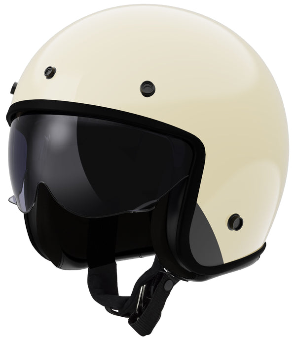 LS2 OF601 Bob II Solid Cream White Jethelm ECE 22.06