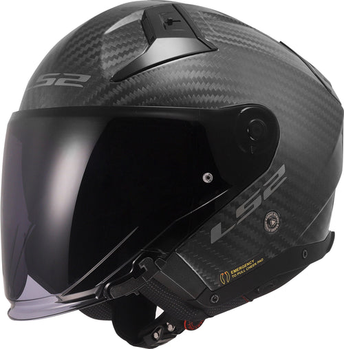 LS2 OF603 Infinity II Carbon Solid Matt Carbon Jethelm ECE 22.06