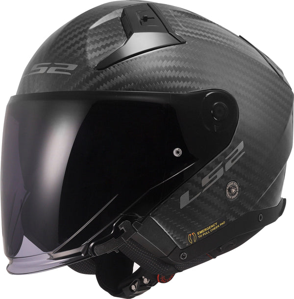 LS2 OF603 Infinity II Carbon Solid Matt Carbon Jethelm ECE 22.06