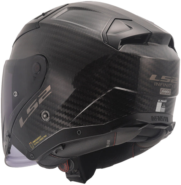 LS2 OF603 Infinity II Carbon Solid Mat Carbon Jethelm ECE 22.06 – foto 6