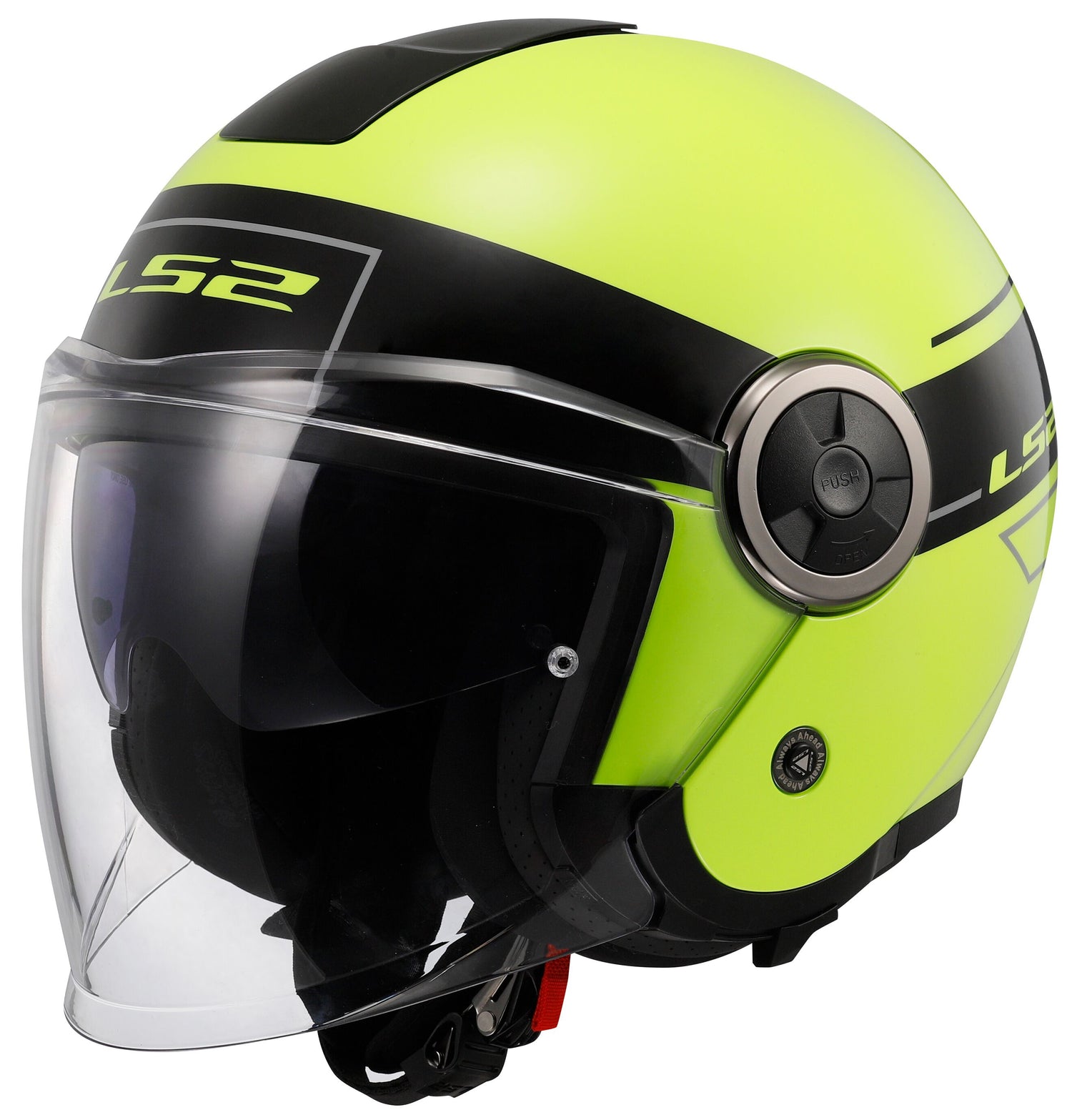 LS2 OF620 Classy Classic Zwart/Neongeel Jethelm ECE 22.06