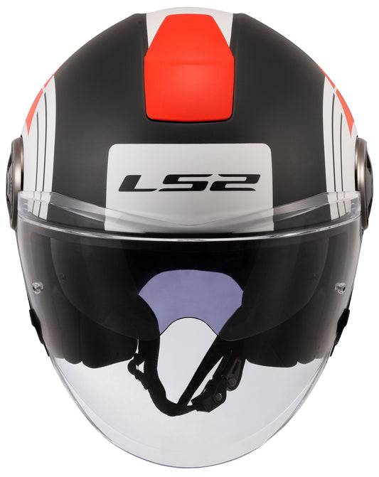 LS2 OF620 Classy Disko Zwart/Rood/Wit Mat Jethelm ECE 22.06 – foto 2