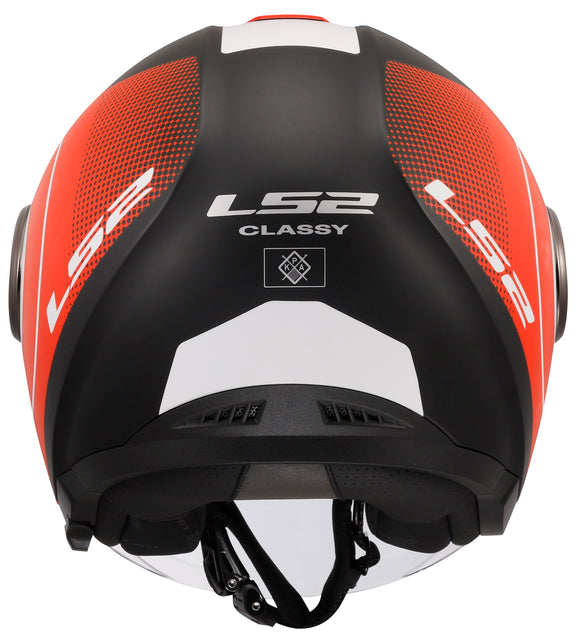 LS2 OF620 Classy Disko Zwart/Rood/Wit Mat Jethelm ECE 22.06 – foto 3