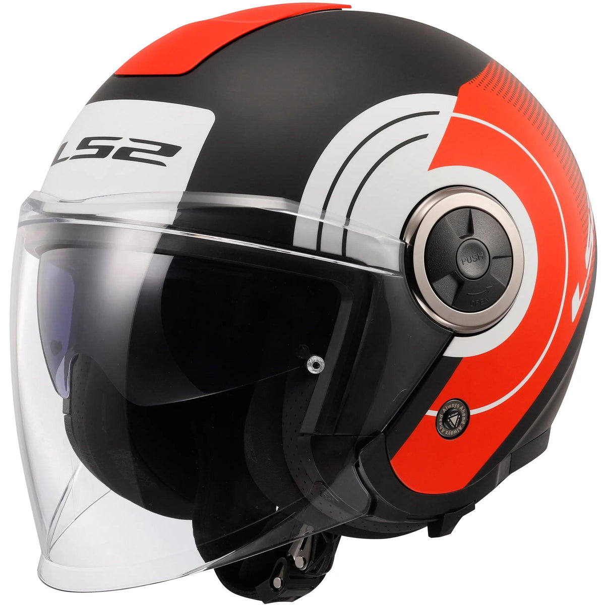 LS2 OF620 Classy Disko Disco Bruin/Rood/Wit Jethelm ECE 22.06
