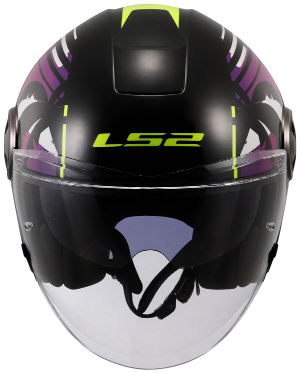 LS2 OF620 Classy Palm Schwarz Jethelm ECE 22.06